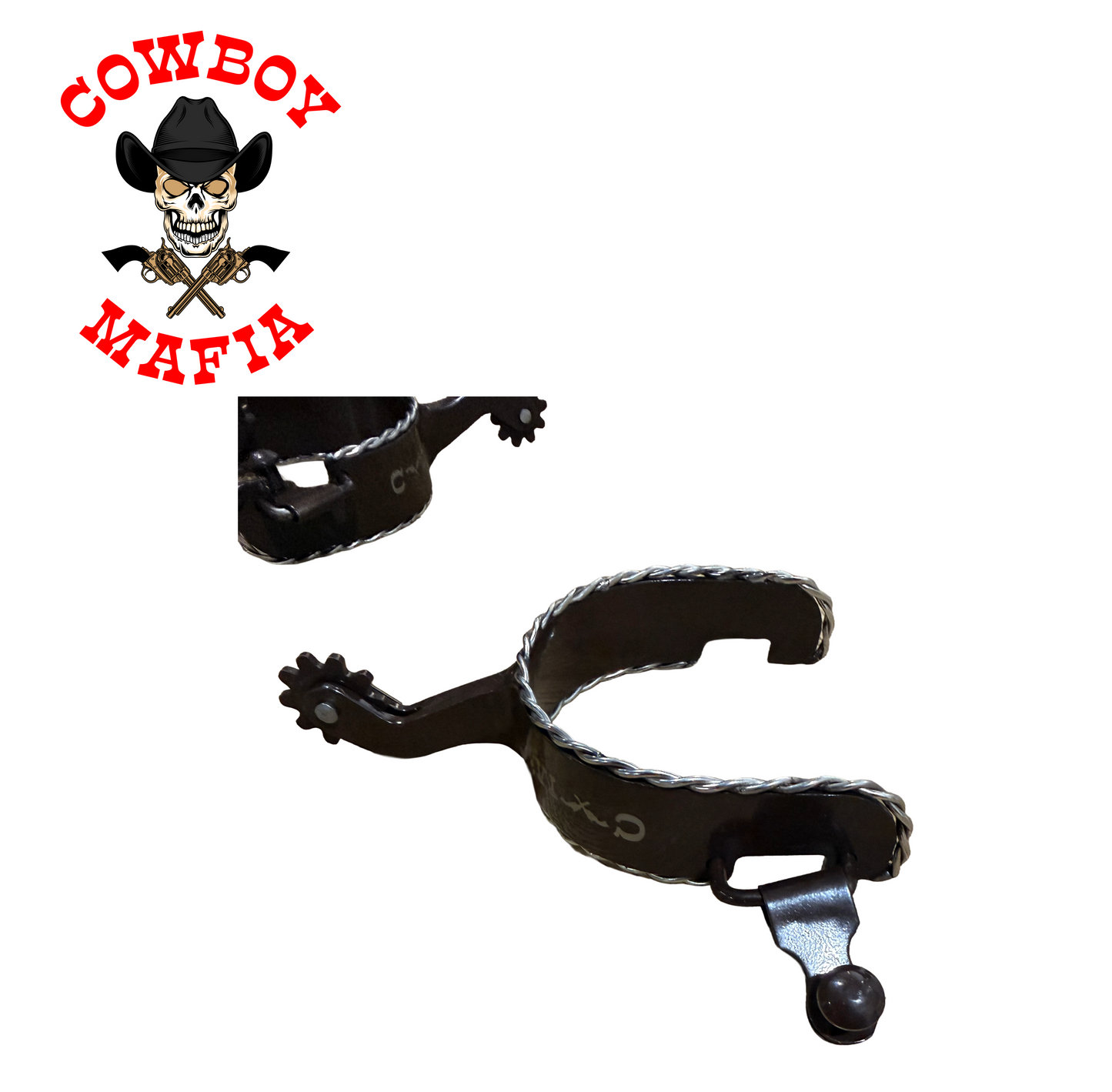 "The Rope Hustler" Handmade Cowboy Mafia Spurs