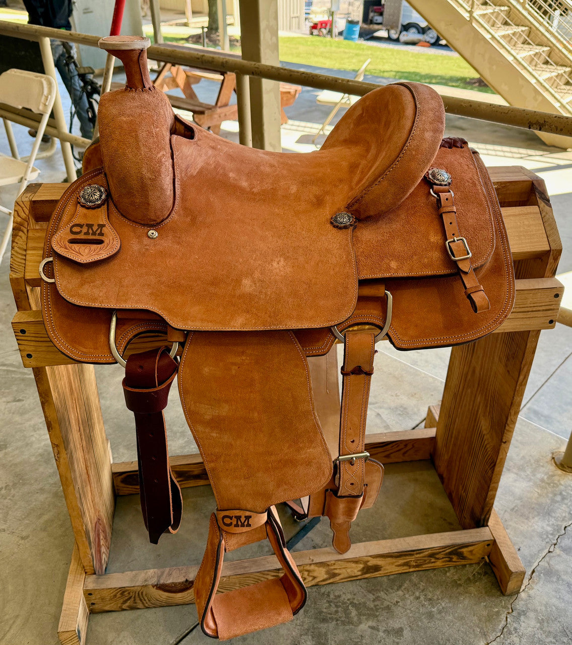 Roughout Team Roping Saddle
