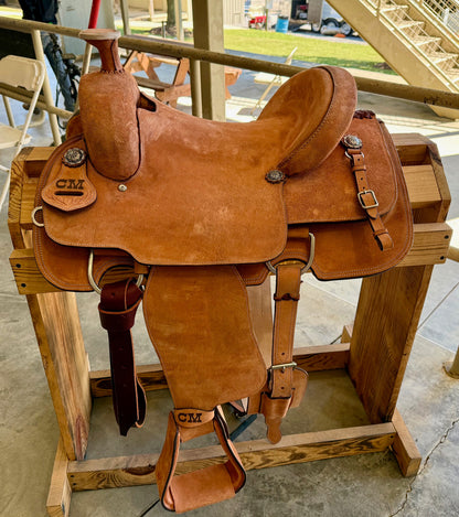 Roughout Team Roping Saddle