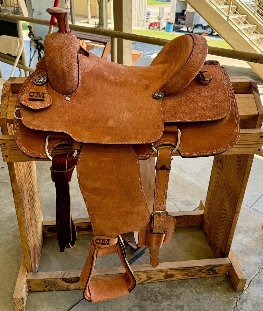 Roughout Team Roping Saddle