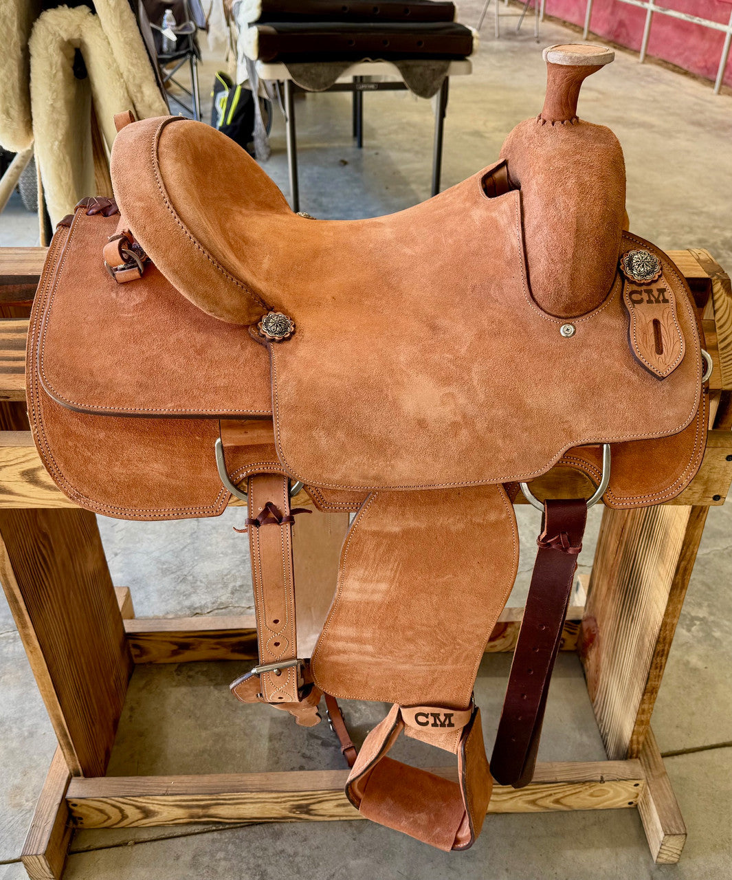 Roughout Team Roping Saddle