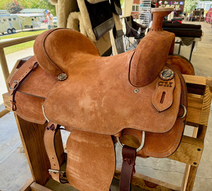Roughout Team Roping Saddle