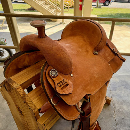 Roughout Team Roping Saddle