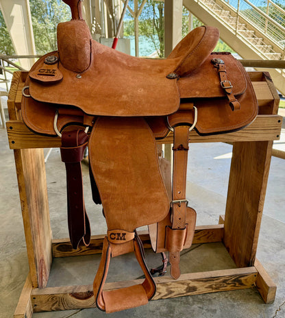 Roughout Team Roping Saddle