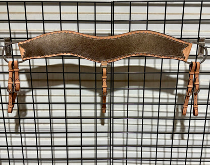 Premium Cowhide Hair Tripping Collar with Silver Dot Accents