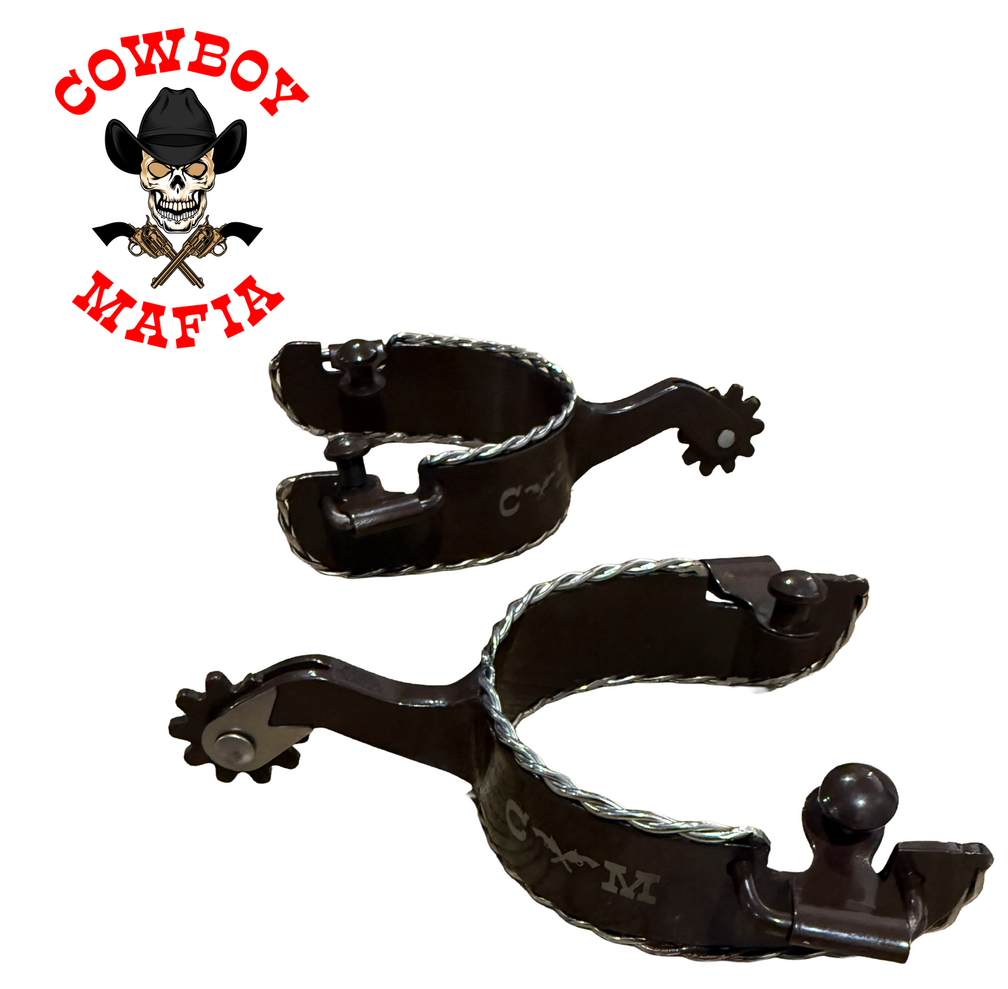 "The Rope Hustler" Handmade Cowboy Mafia Spurs
