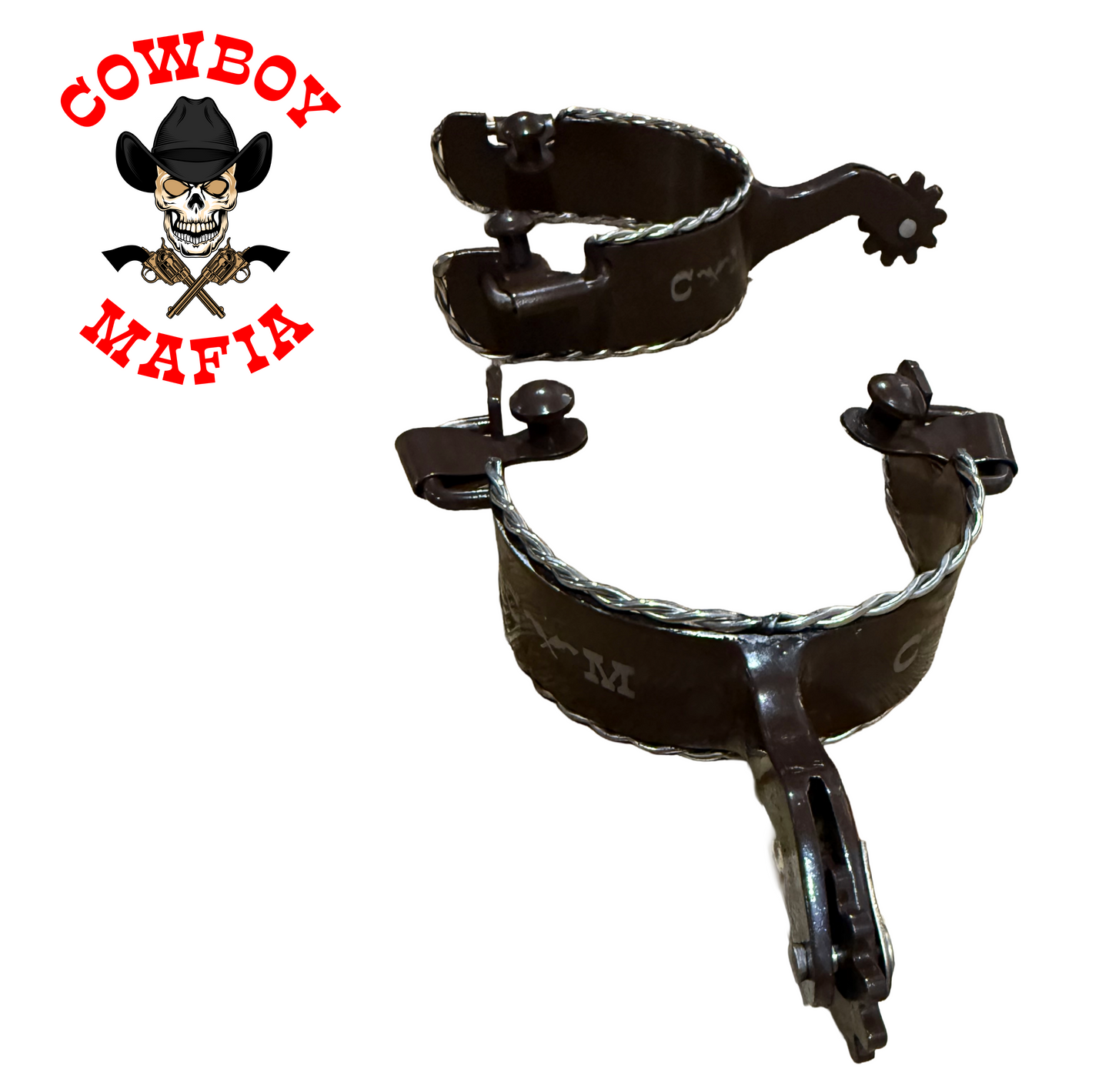 "The Rope Hustler" Handmade Cowboy Mafia Spurs