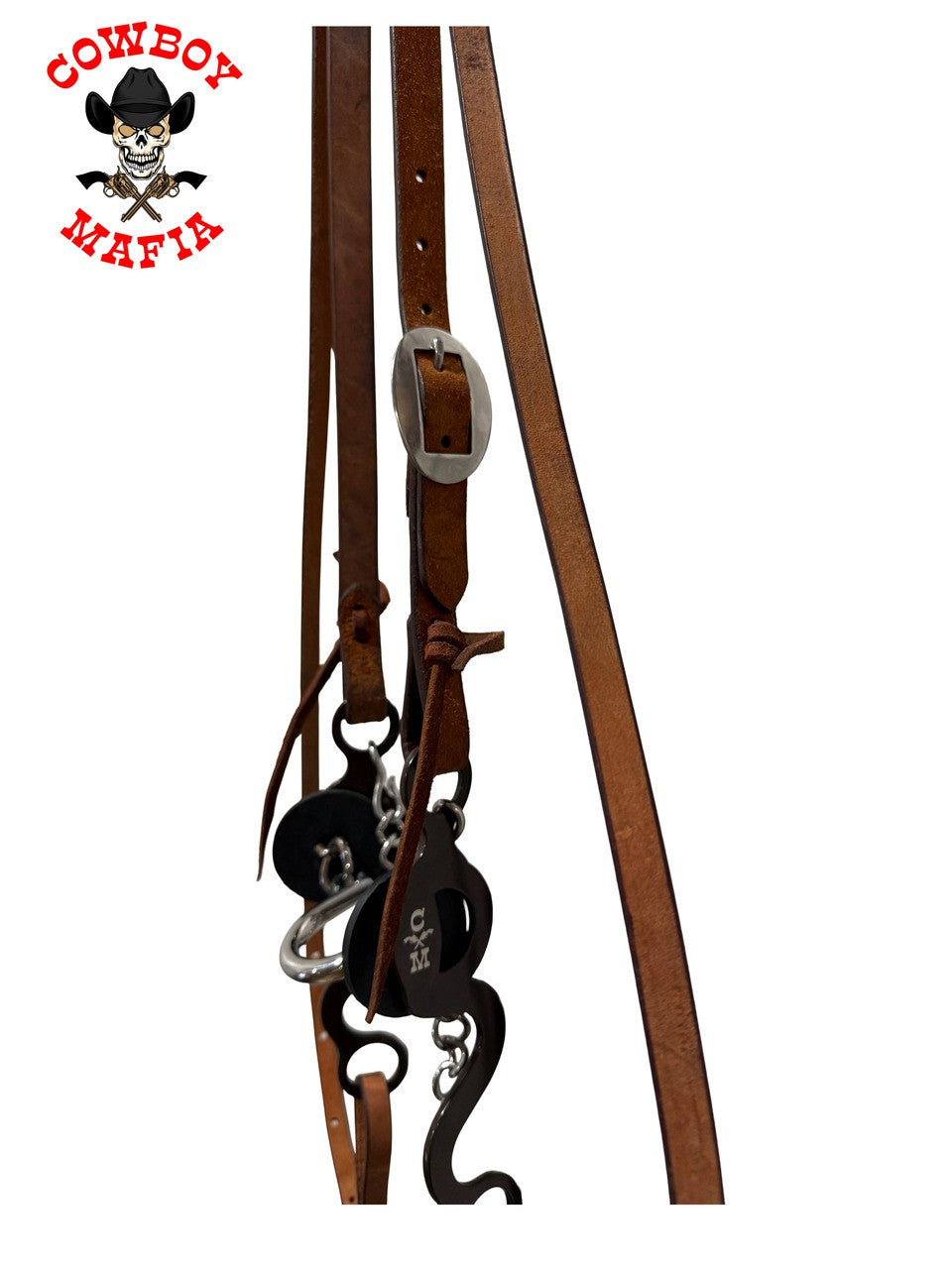 The Chocolate "Jesse James" Split Ear Headstall Tack Set