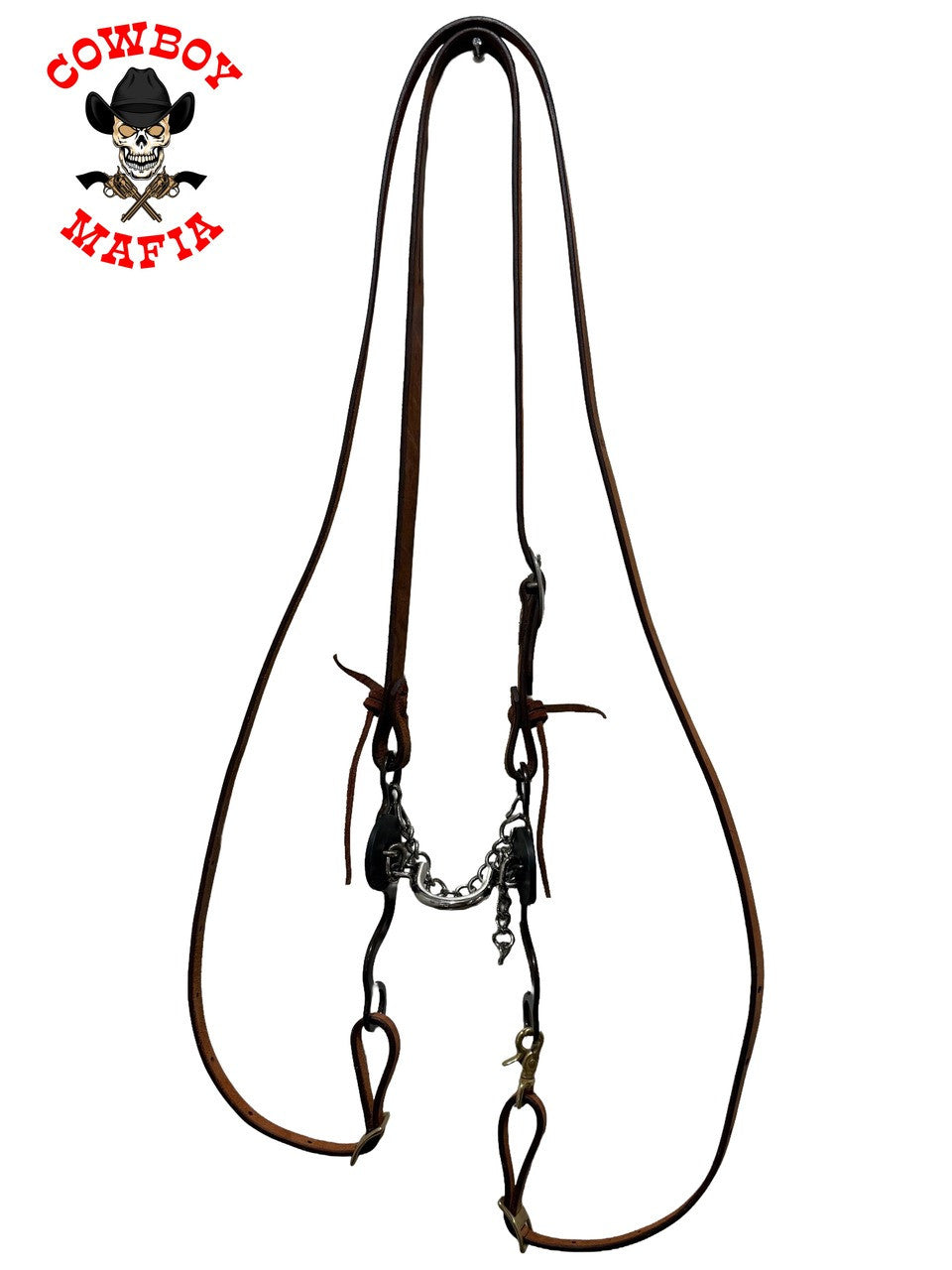 The Chocolate "Jesse James" Split Ear Headstall Tack Set