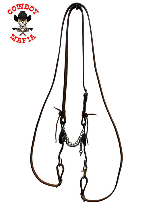 The Chocolate "Jesse James" Split Ear Headstall Tack Set